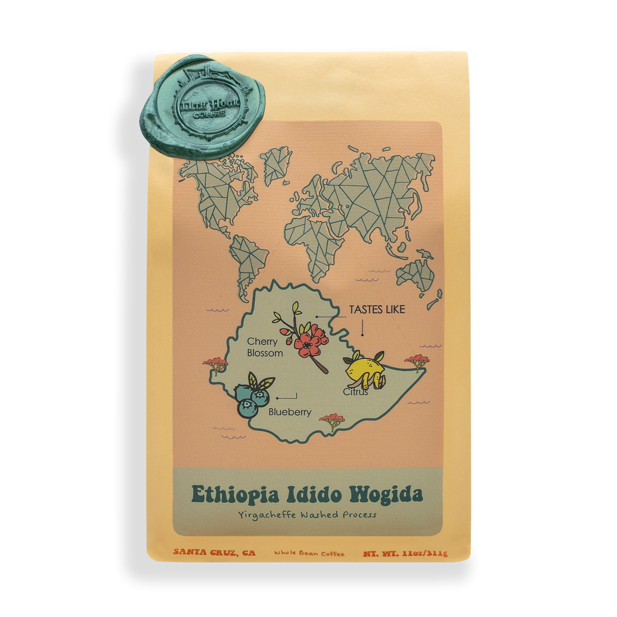 Ethiopia Idido Wogida bag of coffee/product photo from 11th Hour Coffee