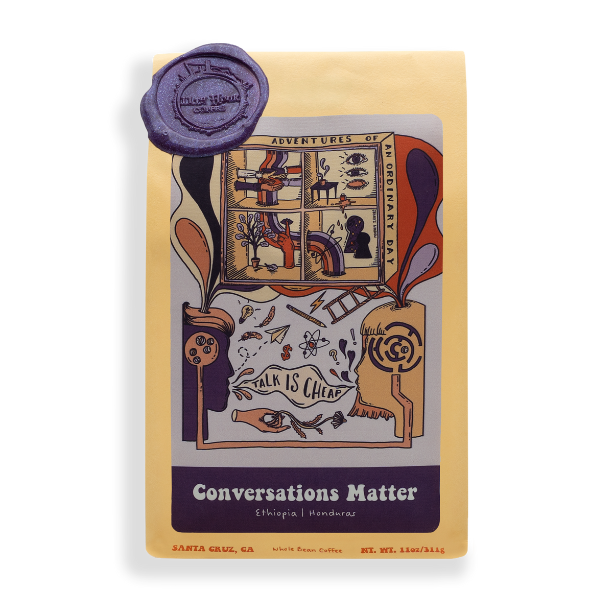 Conversations Matter bag of coffee/product photo from 11th Hour Coffee