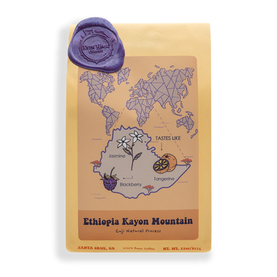 Ethiopia Kayon Mountain bag of coffee/product photo from 11th Hour Coffee