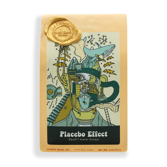Placebo Effect Decaf bag of coffee/product photo from 11th Hour Coffee
