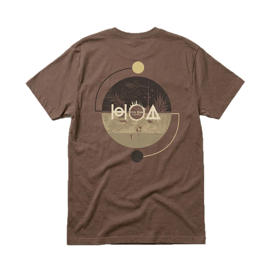 11th Hour X H.S.A Brown Tee bag/product photo from 11th Hour Coffee — back view